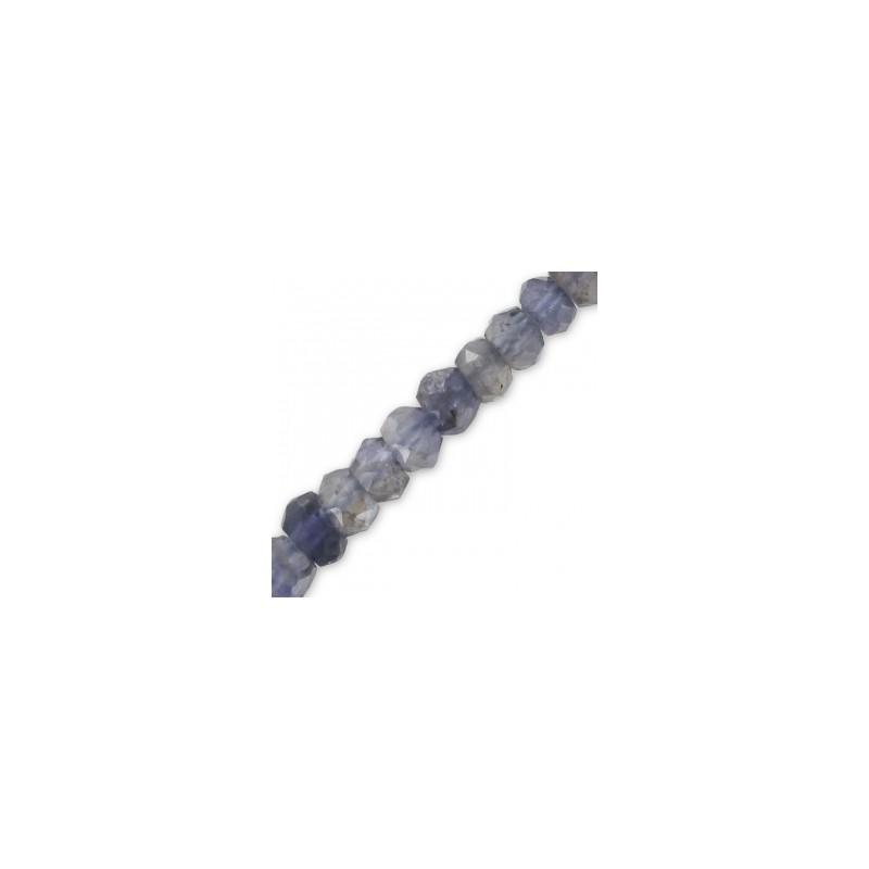 Iolit ploché fazetované korálky 3.5mm x 35cm