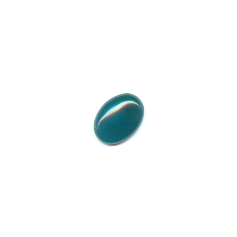 Achát zelený ovál kabošon 18x13mm x 1ks