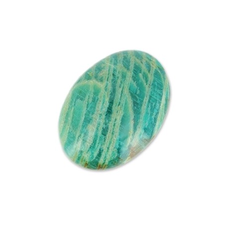 Amazonit pruhovaný ovál kabošon 25x18mm x 1ks