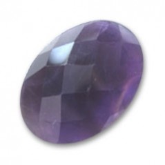 Ametyst oválny kabošon fazetovaný 18x13mm x 1ks