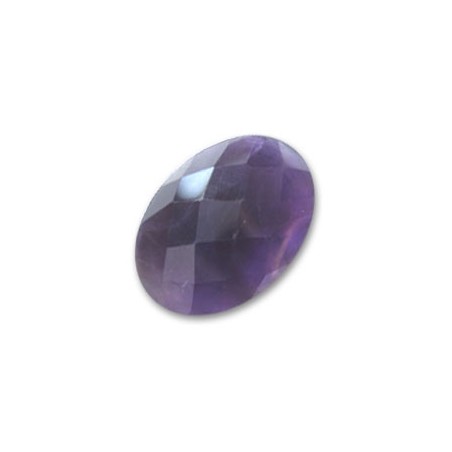Ametyst oválny kabošon fazetovaný 18x13mm x 1ks