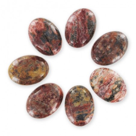 Jaspis Leopardskin oválny kabošon 18x13mm x 1ks