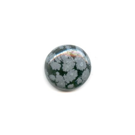Obsidián vločkový okrúhly kabošon 20mm x 1ks
