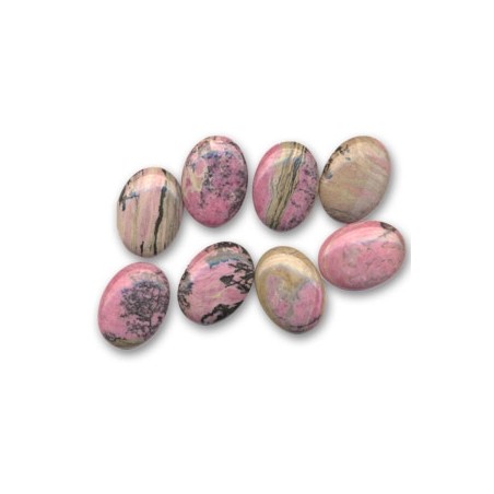 Rodonit oválny kabošon 18x13mm x 1ks