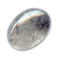 Rutil čierny kabošon 18x13mm x 1ks