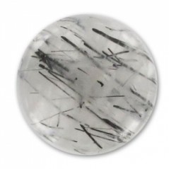 Rutil čierny kabošon okrúhly 15mm x 1ks