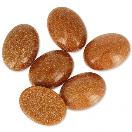 Slnečný kameň oválny kabošon 25x18mm x 1ks