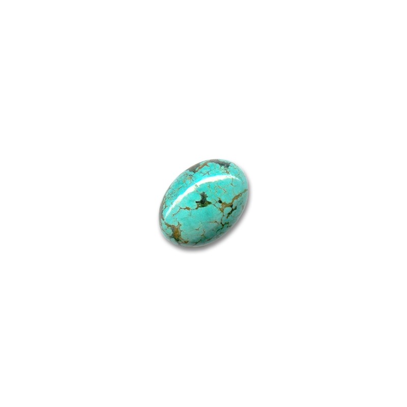 Tyrkys tibetský oválny kabošon 18x13mm x 1ks