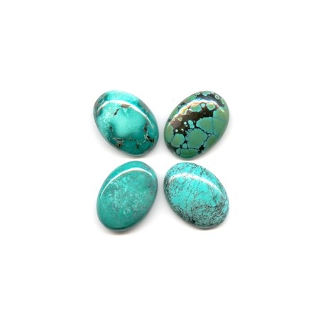 Tyrkys tibetský oválny kabošon 18x13mm x 1ks