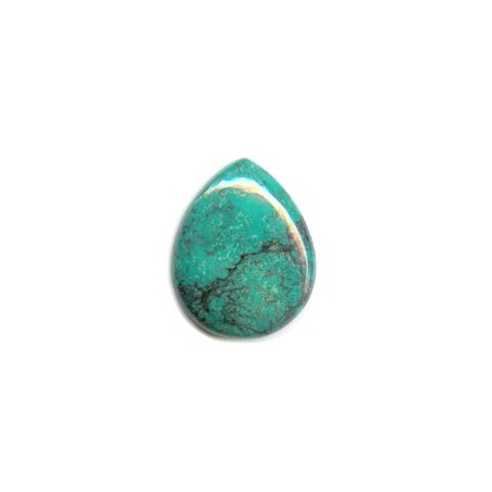 Tyrkys tibetský slza kabošon 29x23mm x 1ks