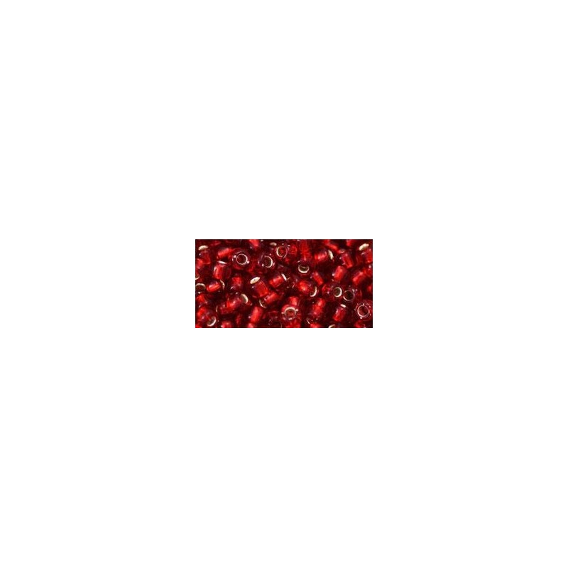 TOHO Round Beads 6/0 Silver-Lined Ruby - 10g