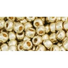 TOHO Round Beads 6/0 Permanent Finish - Galvanized Aluminum - 10g