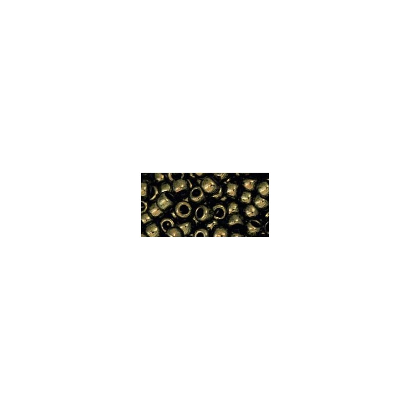 TOHO Round Beads 6/0 Gold-Lustered Dark Chocolate Bronze - 10g