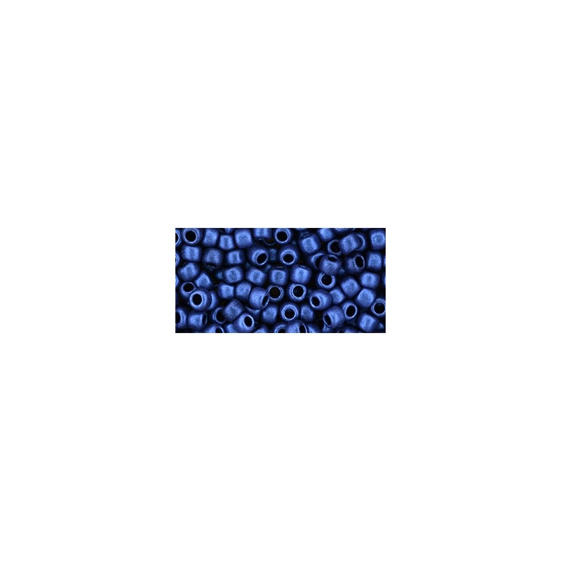 TOHO Round Beads 6/0 Hybrid Metallic Suede Blue - 10g