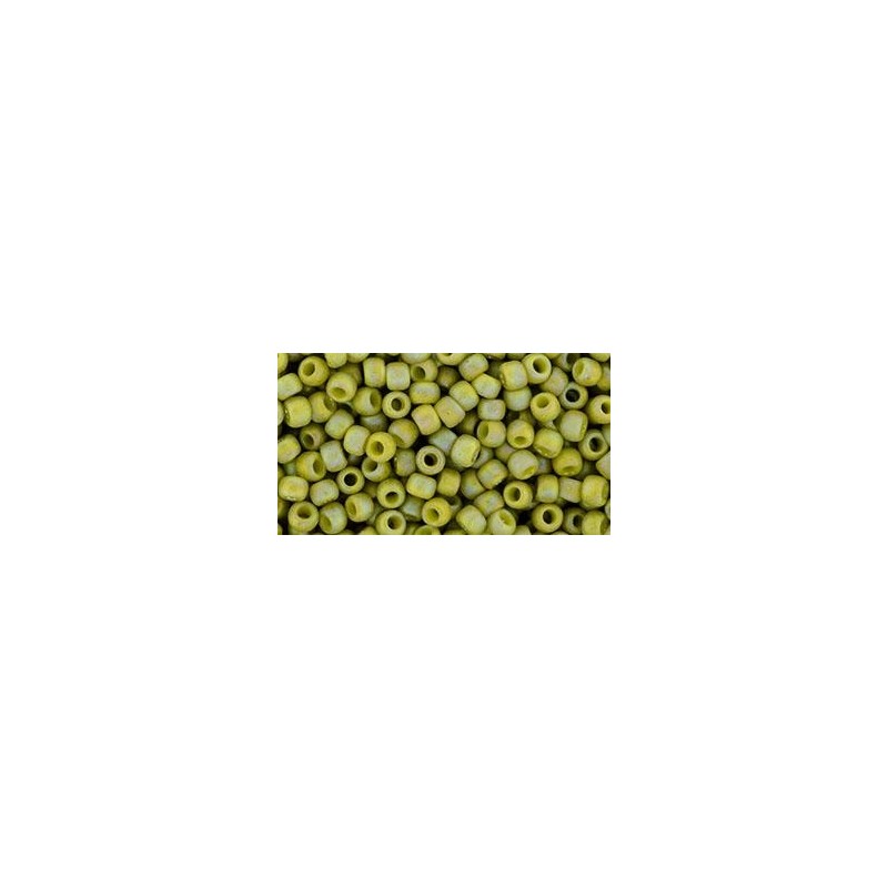 TOHO Round Beads 8/0 Semi Glazed Rainbow - Lemongrass - 10g