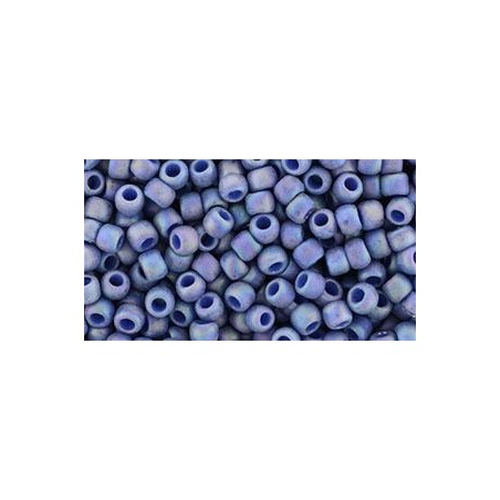 TOHO Round Beads 8/0 Semi Glazed Rainbow - Soft Blue  - 10g
