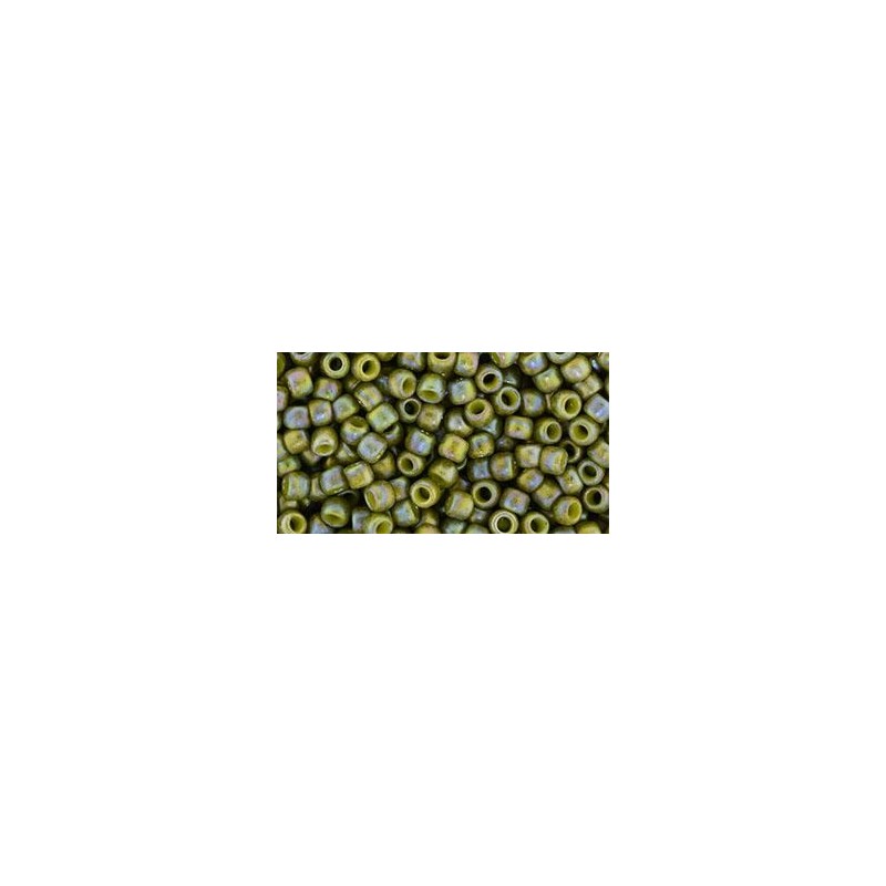 TOHO Round Beads 8/0 Semi Glazed Rainbow - Olive - 10g TOHO Round Beads 8/0 Semi Glazed Rainbow - Olive - 10g