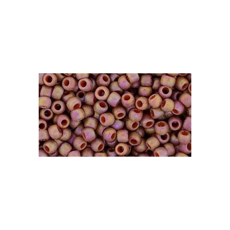 TOHO Round Beads 8/0 Semi Glazed Rainbow - Orange - 10g