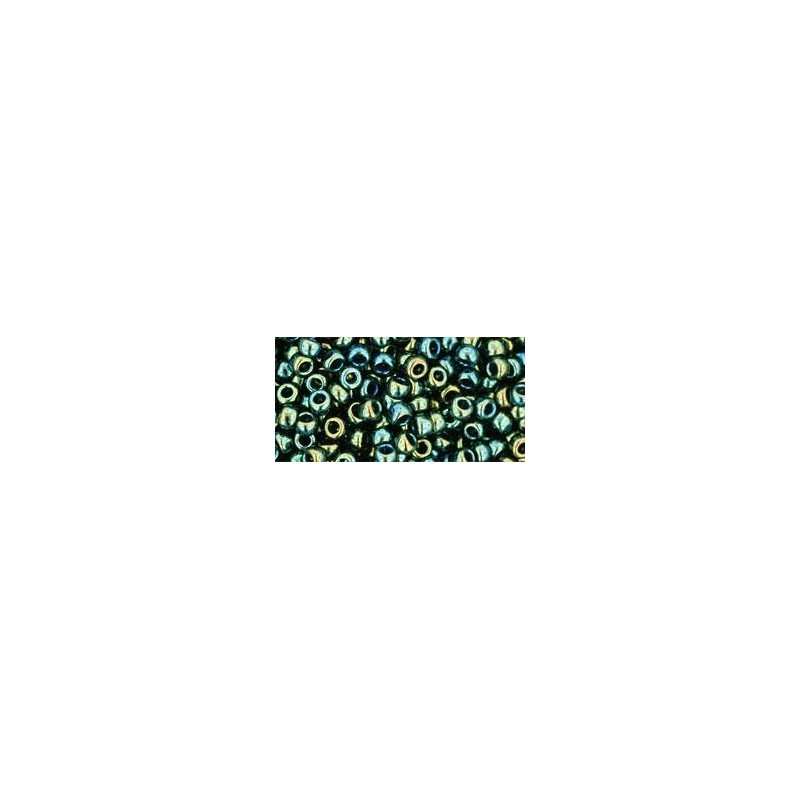 TOHO Round Beads 8/0 Metallic Iris Green/Brown - 10g TOHO Round Beads 8/0 Metallic Iris Green/Brown - 10g