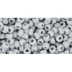 TOHO Round Beads 8/0 Opaque Frosted Gray - 10g