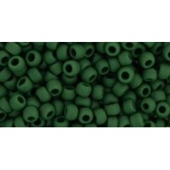 TOHO Round Beads 8/0 Opaque Frosted Pine Green - 10g