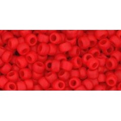 TOHO Round Beads 8/0 Opaque-Frosted Cherry - 10g
