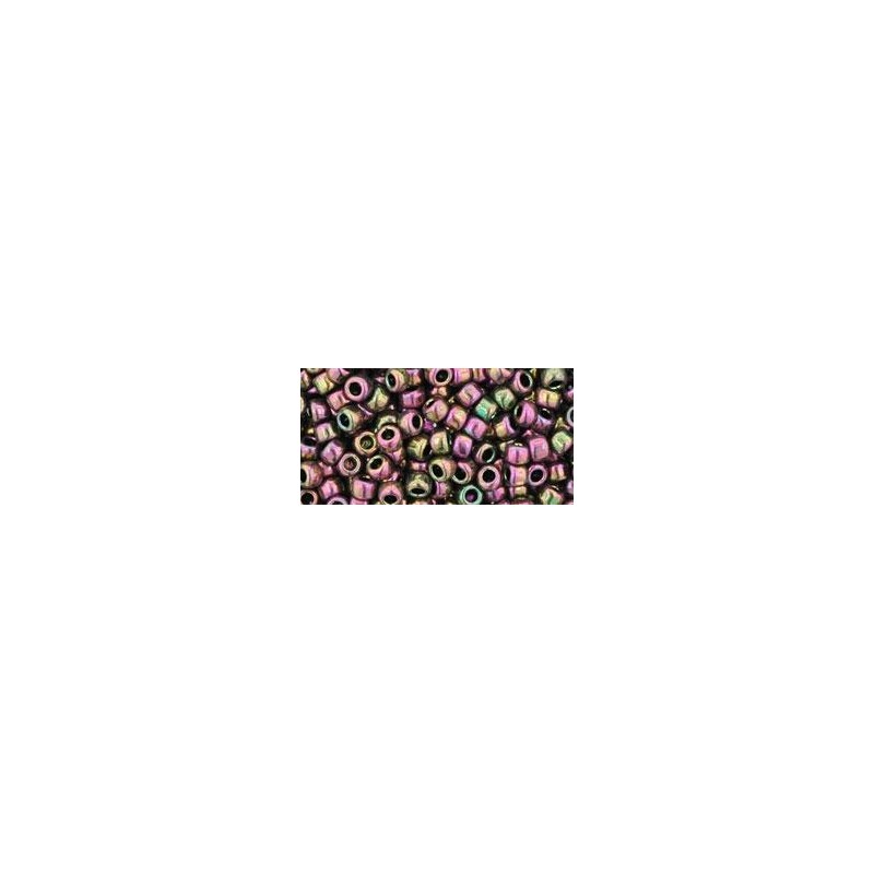 TOHO Round Beads 8/0 Higher-Metallic Purple/Green Iris - 10g
