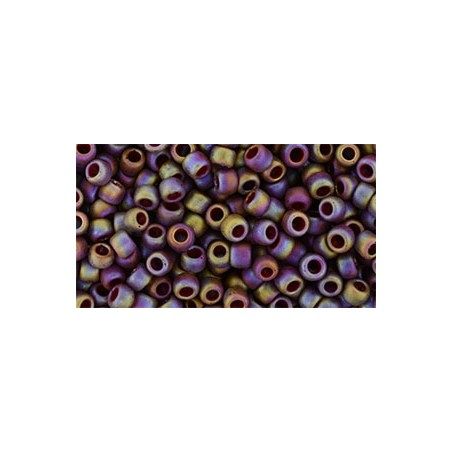 TOHO Round Beads 8/0 Semi Glazed Rainbow Dark Red - 10g