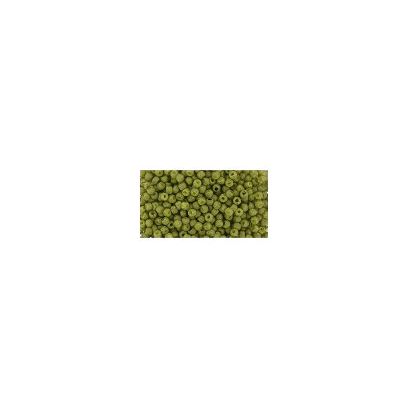 TOHO Round Beads 11/0 Semi Glazed - Olive - 10g TOHO Round Beads 11/0 Semi Glazed - Olive - 10g
