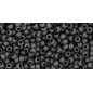 TOHO Round Beads 11/0 Opaque-Frosted Jet - 10g