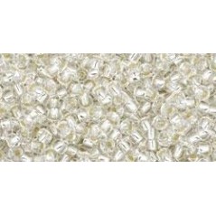 TOHO Round Beads 11/0 Silver-Lined Crystal - 10g