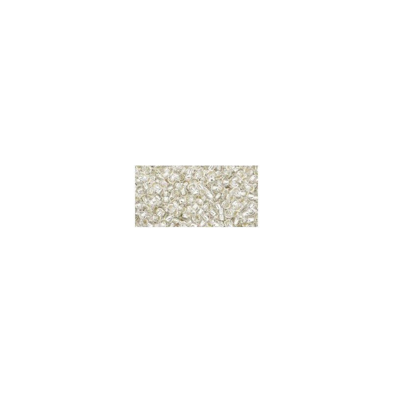 TOHO Round Beads 11/0 Silver-Lined Crystal - 10g