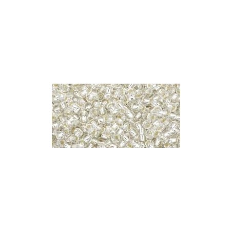 TOHO Round Beads 11/0 Silver-Lined Crystal - 10g
