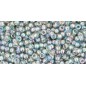 TOHO Round Beads 11/0 Transparent Rainbow Black Diamond - 10g