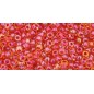 TOHO Round Beads 11/0 Inside-Color Rainbow Light Topaz/Mauve Lined - 10g