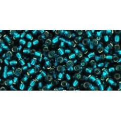 TOHO Round Beads 11/0 Silver-Lined Teal - 10g