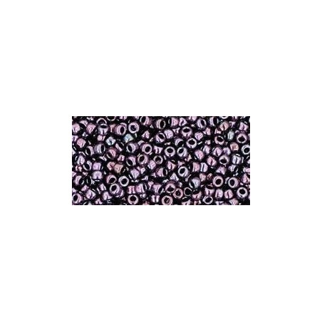 TOHO Round Beads 11/0 Metallic - Amethyst Gun Metal - 10g