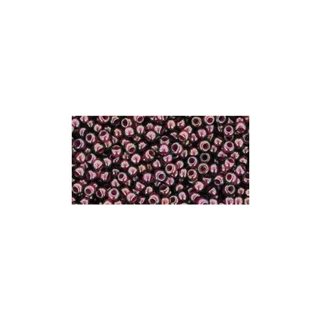TOHO Round Beads 11/0 Inside Color Grey/Magenta Lined - 10g