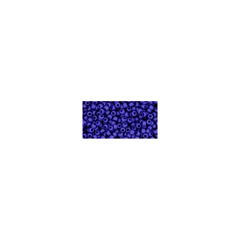 TOHO Round Beads 11/0 Opaque Frosted Navy Blue - 10g