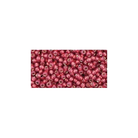 TOHO Round Beads 11/0 Silver Lined Milky Pomegranate - 10g