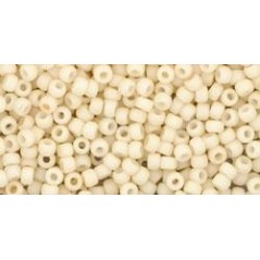 TOHO Round Beads 11/0 Opaque-Pastel-Frosted Egg Shell - 10g