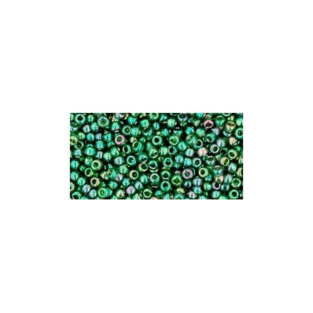 TOHO Round Beads 11/0 Gold-Lustered Emerald - 10g
