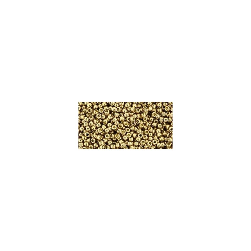 TOHO Round Beads 11/0 Permafinish Galvanized Golden Fleece - 10g