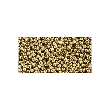 TOHO Round Beads 11/0 Permafinish Galvanized Golden Fleece - 10g