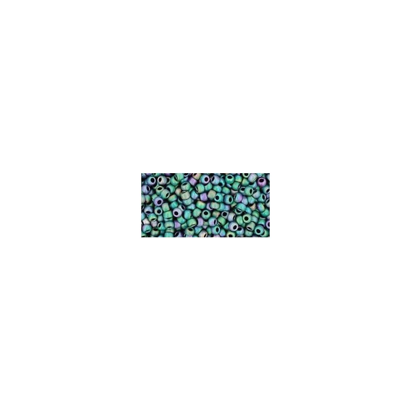 TOHO Round Beads 11/0 Matte-Color Iris Teal - 10g