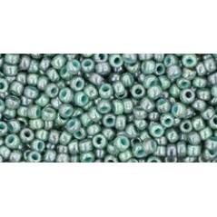 TOHO Round Beads 11/0 Marbled Opaque Turquoise/Blue - 10g
