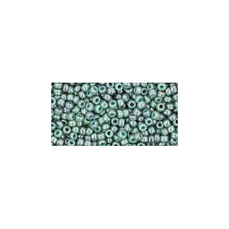 TOHO Round Beads 11/0 Marbled Opaque Turquoise/Blue - 10g