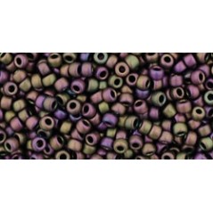 TOHO Round Beads 11/0 Frosted Metallic Iris Purple - 10g