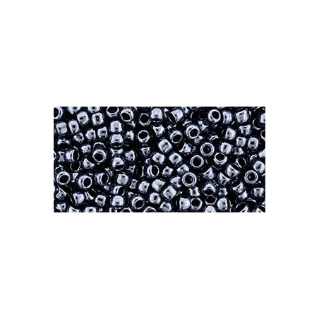 TOHO Round Beads 11/0 Metallic Hematite - 10g