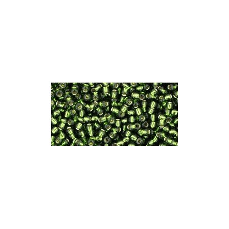 TOHO Round Beads 11/0 Silver-Lined Olivine - 10g